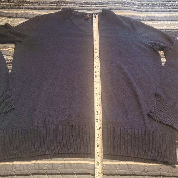 Banana Republic Size XL Two Luxury Men's Blue Sweaters Wool and Silk Preppy - Picture 9 of 11